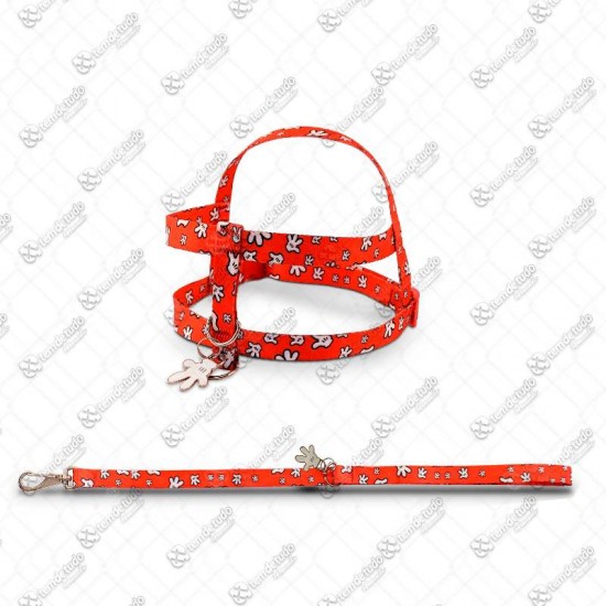 PEITORAL C/GUIA SEDA MICKEY G VERMELHO