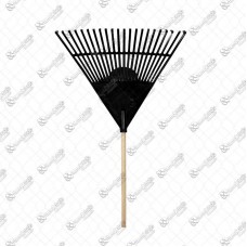 5046 - VASSOURA GRAMA PVC 22 DENTES PRETA C/C