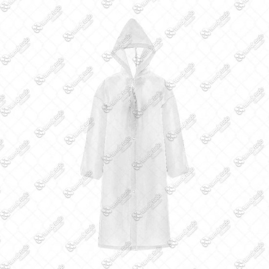 CAPA CHUVA CAPUZ ADULTO BRANCA