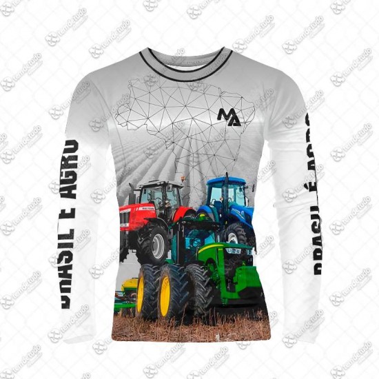 CAMISETA DRY FIT UV M AGRO CINZA
