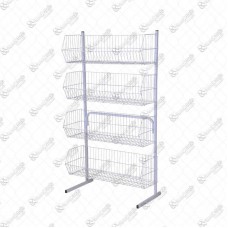 18318 - CESTO EMPILHAVEL SIMPLES GRANDE BRANCO