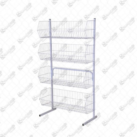 CESTO EMPILHAVEL SIMPLES GRANDE BRANCO