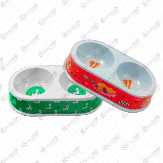 COMEDOURO MELANINA DUPLO REDONDO 315ML