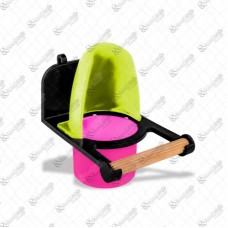 19326 - COMEDOURO PAPA TUDO COM POLEIRO AMARELO