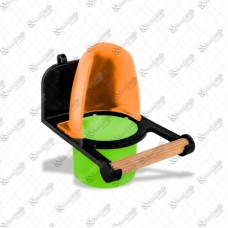 19325 - COMEDOURO PAPA TUDO COM POLEIRO LARANJA