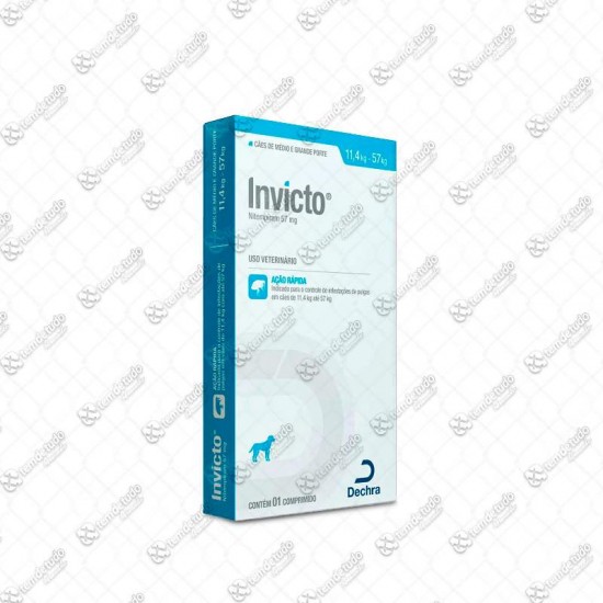 INVICTO 57MG C/1 COMPRIMIDO 11,4 A 57KG