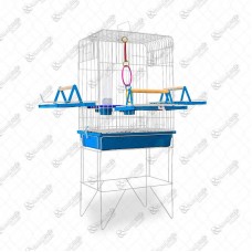 19428 - VIVEIRO CALOPSITA TRIPLEX SLIM BRANCO/AZ