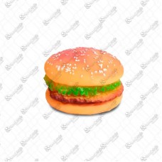8881 - BRINQUEDO DE VINIL HAMBURGUER 7CM APITO