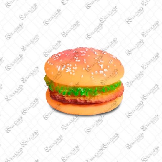 BRINQUEDO DE VINIL HAMBURGUER 7CM APITO