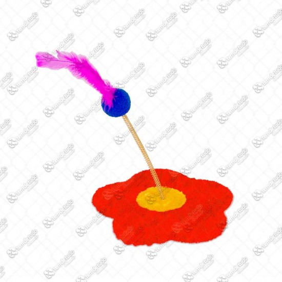 ARRANHADOR FLOR C/BOLINHA E PENA