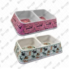 6405 - COMEDOURO MELANINA DUPL RETANG 875ML