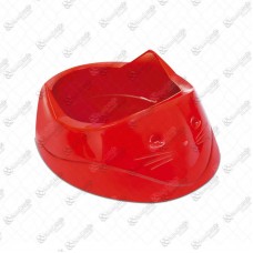 10876 - COMEDOURO PLAST CARA DE GATO 200ML VERM