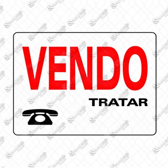 PLACA SINALIZ VENDO 20X30