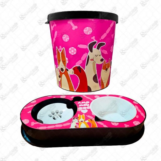 KIT ALIMENTO CACHORRO FEMEA ROSA