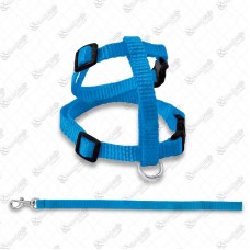 19942 - PEITORAL C/GUIA 1,20MT GATO AZUL CLARO