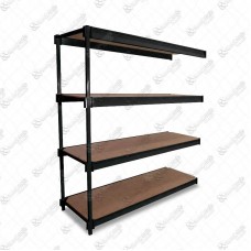 19002 - PRATELEIRA PRATIC 4 DIV CONTINUAC PRETO