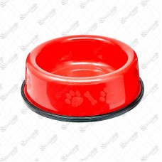 9204 - COMEDOURO PLAST PESADO 750ML VERMELHO