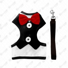 20448 - PEITORAL C/GUIA P LACO PRETO C/BOTAO