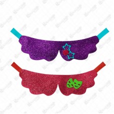 20950 - GARGANTILHA GLITTER CARNAVAL COLOR C/20