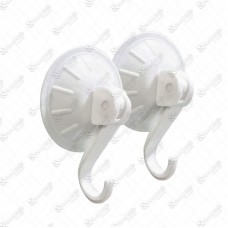 4640 - CABIDE PLASTICO BRANCO C/VENTOSA C/2