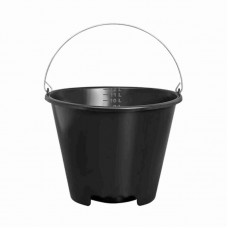 1520 - BALDE PLAST P/MASSA PRETO 12LT 