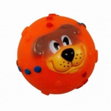 685 - BRINQUEDO BOLA CARA CACHORRO VINIL 80MM