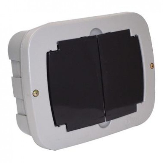 CENTRO 06 DISJUNTORES PRETO C/TAMPA